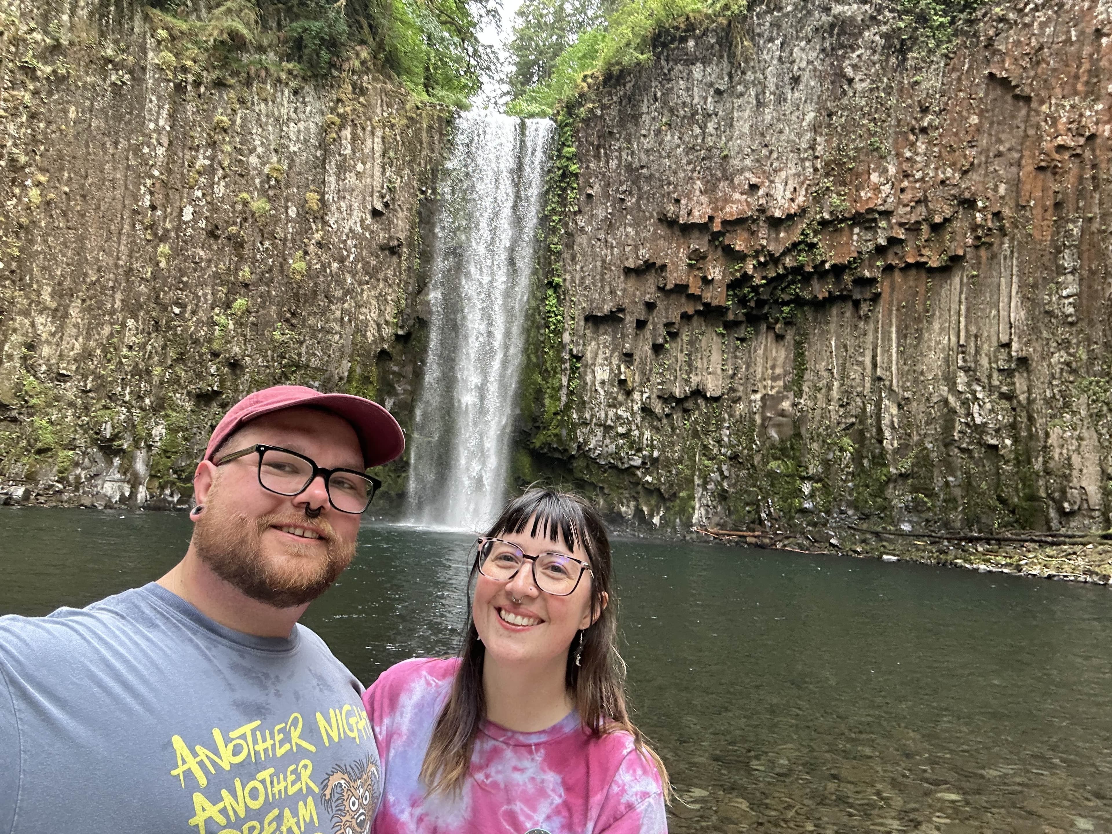 Luka and his wife at Abiqua Falls